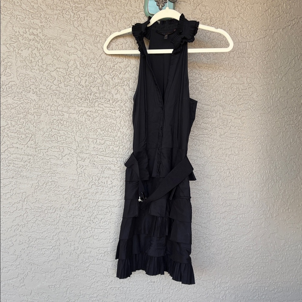 Elegant Black Ruffled Dress - bcbg maxazria